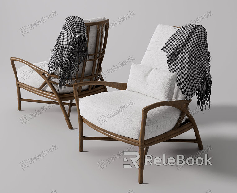 Modern Single Sofa Rattan Leisure Chair model