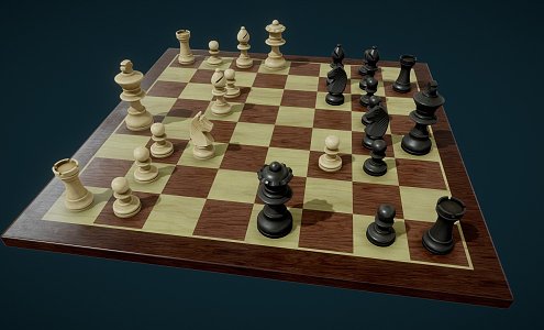 Modern Chess 3d model