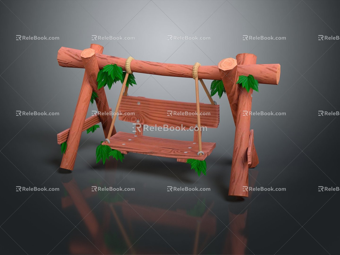 Swing CG Swing Cartoon Swing Animation Swing 3d model