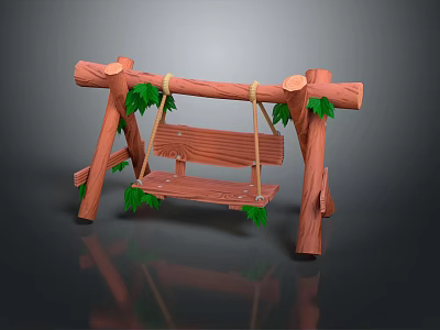Swing CG Swing Cartoon Swing Animation Swing 3d model