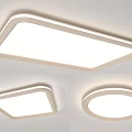 Modern Ceiling Lights With Rectangular Square Round Designs 3d model