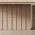 Modern Minimalist Wooden Wardrobe Design Featuring Panel Doors And Built in Storage Solutions