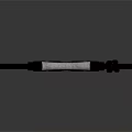 Intricate Black Decorative Sword With Red Flame Pattern And Hanging Chain