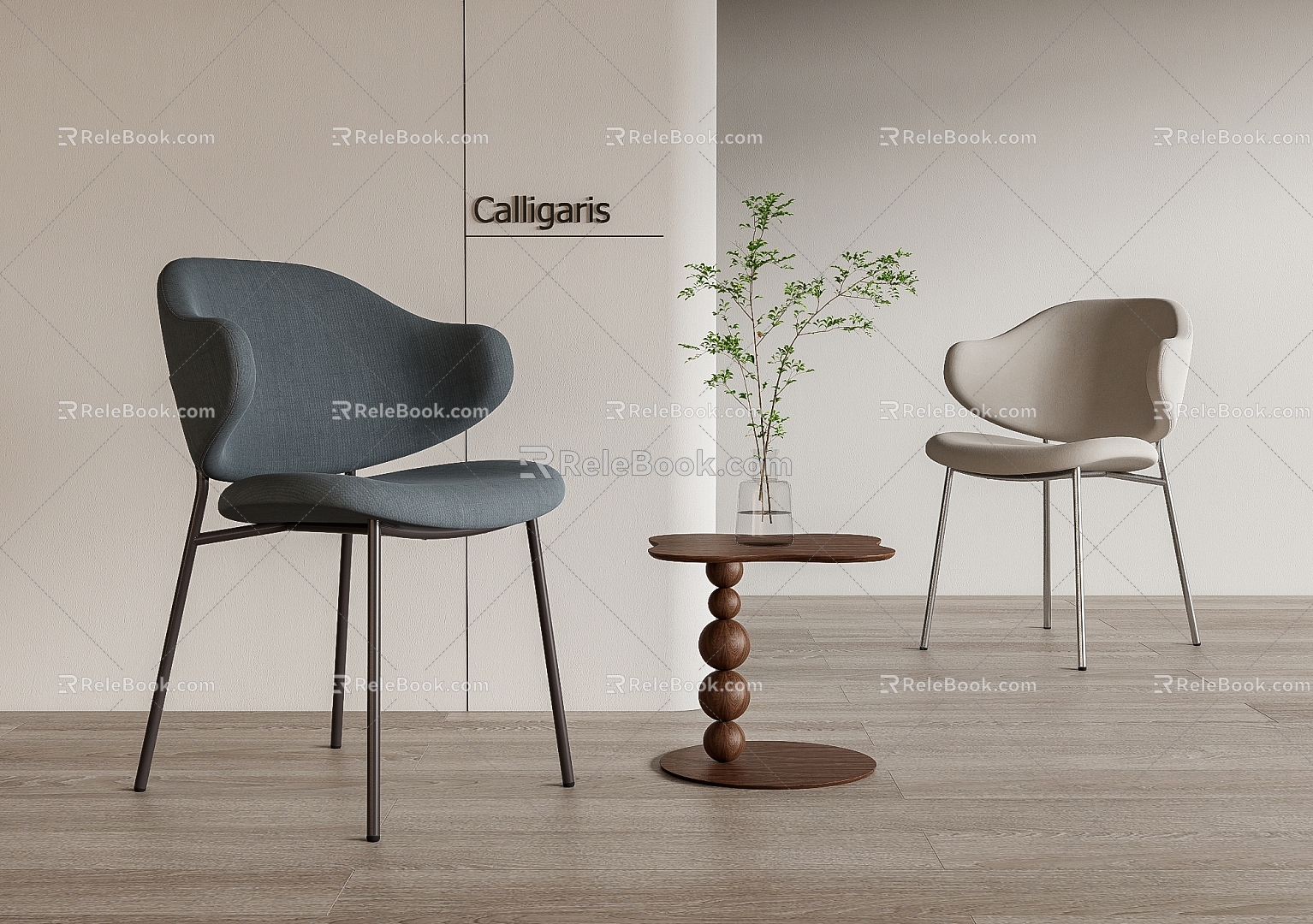 Calligaris Dining Chair Single Chair Leisure Chair 3d model