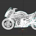 Red Sporty Motorcycle With Black Seat And Wheels In Modern Sleek Design
