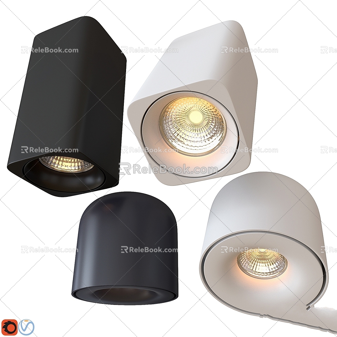 Modern Downlight Spotlights Scandinavian Loft Minimalist Hi-Tech suit 3d model