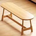 Log wind bench 3d model