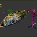 Rusted Worn Out Helicopter With N918PD Marking