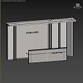 Modern Front Desk Reception 3d model