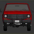 Red Classic Single Cab Pickup Truck Model With Black Wheels And Reflective Surface