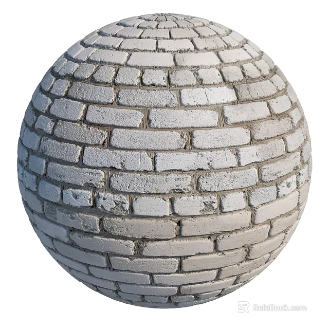 Round Brick Sphere Structure with Interlocking Brick Pattern and Smooth Surface 3d model