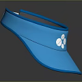 Stylish Blue Visor Hat with White Paw Print Design for Summer Sun Protection
