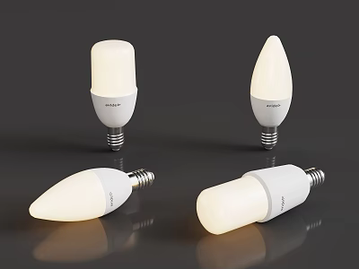 Sylvania LED Bulbs with Different Shapes and Threaded Base for Home Lighting 3d model