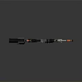 Futuristic Tactical Assault Rifle With Scope Attachment And Orange Black White Design
