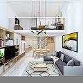 Modern Comfortable Double-Decker Single Apartment 3d model