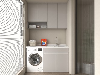 modern washing machine cabinet washer dryer 3d model