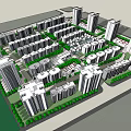 Modern High Rise Residential Buildings With Green Trees And Road View
