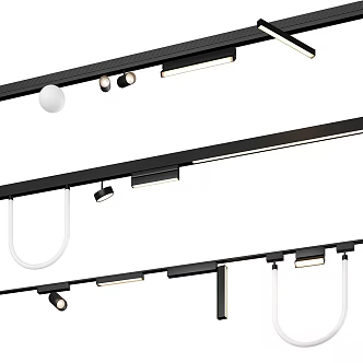 Modern Downlight Spotlight Busbar Magnetic Track Ambrella 3d model