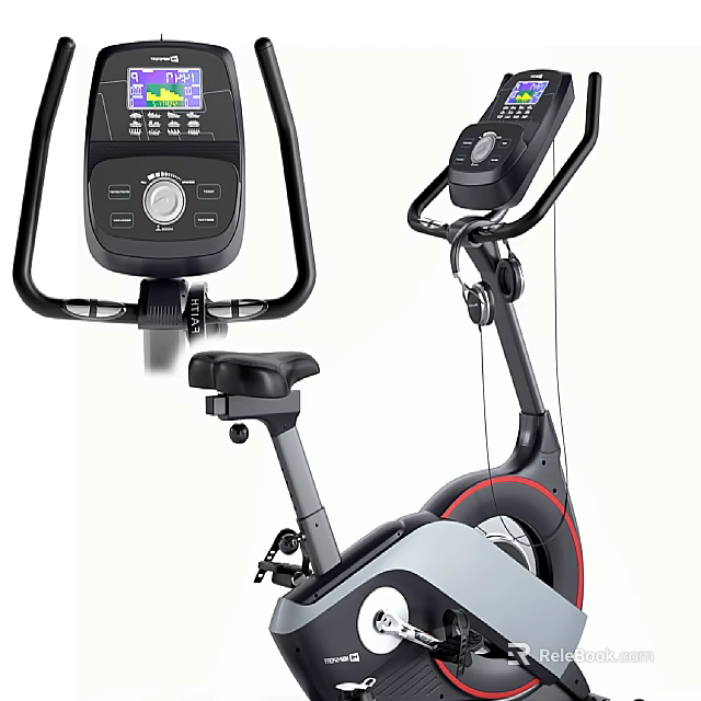 Fitness Exercise Bike With LCD Display And Control Panel For Home Fitness Workouts 3d model 