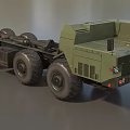 Green Utility Vehicle Featuring Heavy Duty Wheels And Robust Open Cargo Frame 3d model