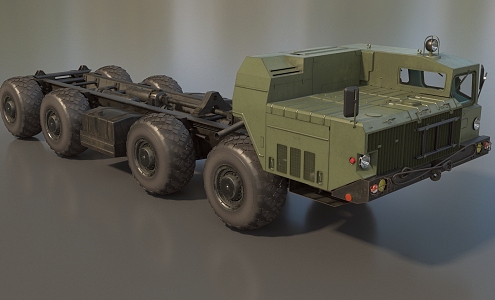 Truck Heavy Truck Heavy Vehicle MAZ543 Missile Transporter Armored Vehicle Transporter Low Face Number Low Model Times Film and Television Level 3d model