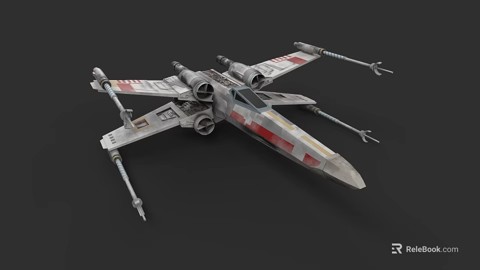 X Wing Starfighter Cosmic Aerospace Craft Design And Model Details 3d model 