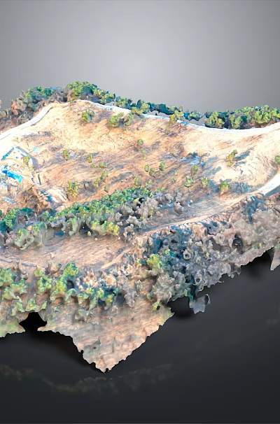 Scenic Natural Landscape Model With Hilly Terrain And Lush Green Vegetation 3d model