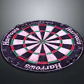 Harrows Dartboard With Colorful Concentric Circles And Numbered Sections For Home Use