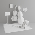 Modern Cello 3d model