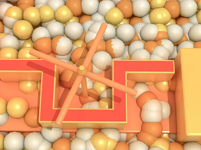 Colorful Playground Equipment With Ball Pit And Slide Structure For Kids Play 3d model