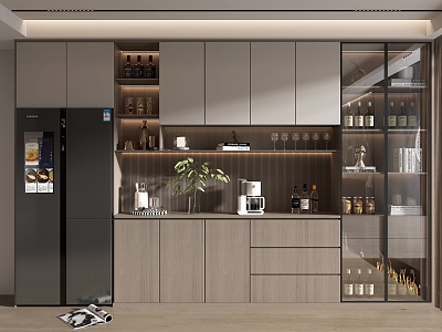 Modern Wine Cabinet 3d model