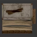 Rustic Wooden Outdoor Structure With Cloth Canopy Bench And Divided Compartments