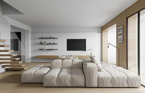 modern living room 3d model