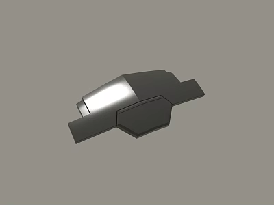 3D Rendered Industrial Mechanical Part With Black And Silver Metallic Finish 3d model