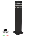 Black Outdoor Post Light With Transparent Top For Garden Pathway Lighting