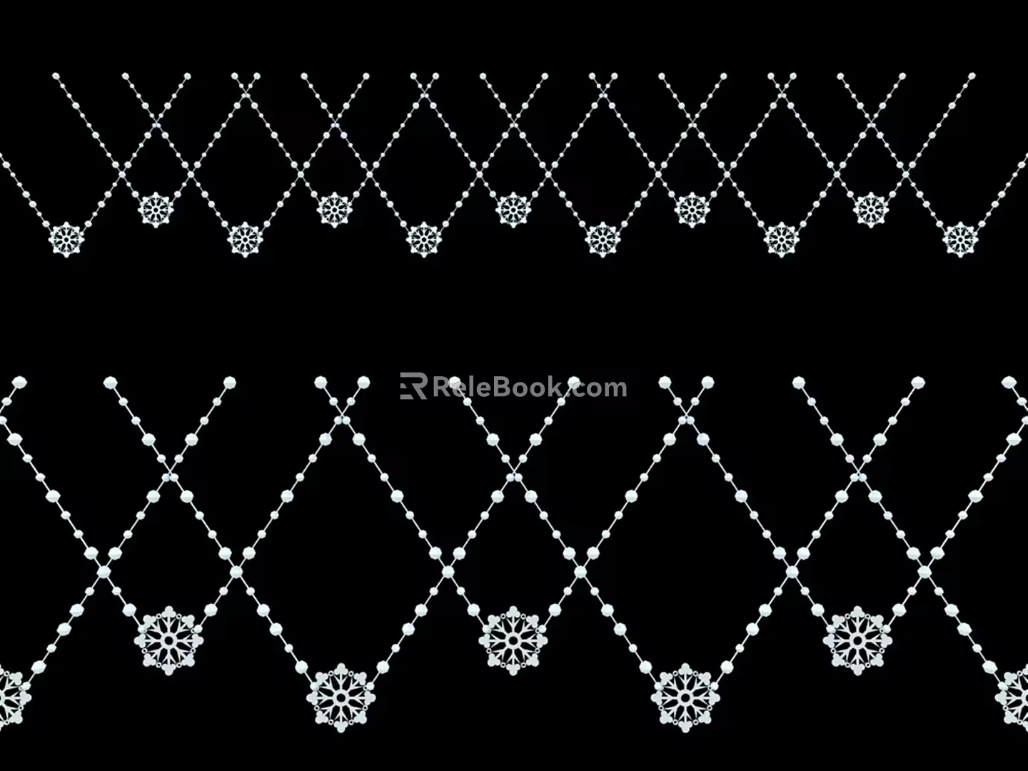Modern decorative light snowflake 3d model