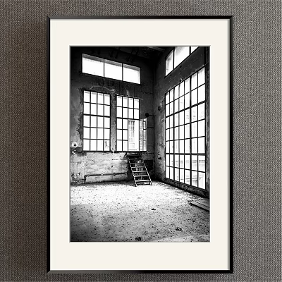 Modern architectural painting Neoclassical black and white porch architectural room decorative painting 3d model