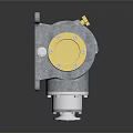 Precision Mechanical Equipment With Silver Housing Gold Components And Gear Mechanism