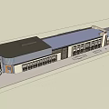 Modern Commercial Complex Design With Glass Curtain Walls And Entrance Plaza