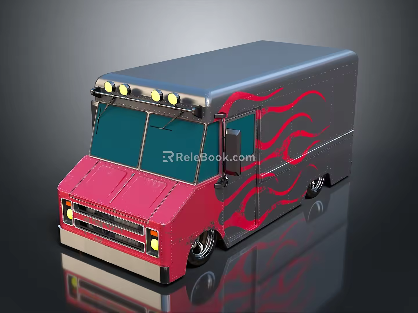 Modern bus minibus minivan driverless bus 3d model