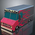 Modern bus minibus minivan driverless bus 3d model