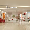 Modern Bright Retail Store Interior With Stylish Display Shelves Clothing Displays And Green Plants