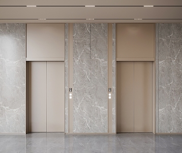 Modern Elevator Hall Elevator 3d model