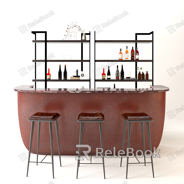 Modern Bar Chair Combination Bar Counter model