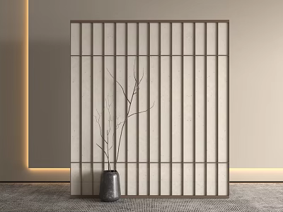 New Chinese Zen Screen 3d model