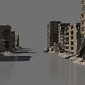 Building Components Of Collapsed Structures With Ruined Walls And Damaged Floors