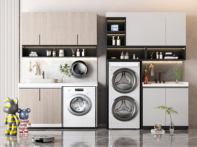 Modern washing machine cabinet model