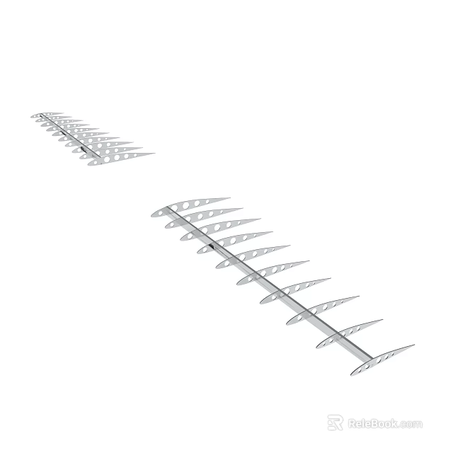 Metal Anti Climb Spikes For Security Protection On Fence And Wall 3d model 