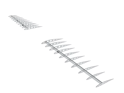 Metal Anti Climb Spikes For Security Protection On Fence And Wall 3d model