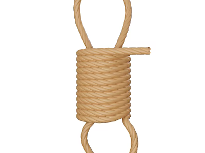Unique Beige Rope Knotted Decorative Ornament Set For Home Decor Accents 3d model